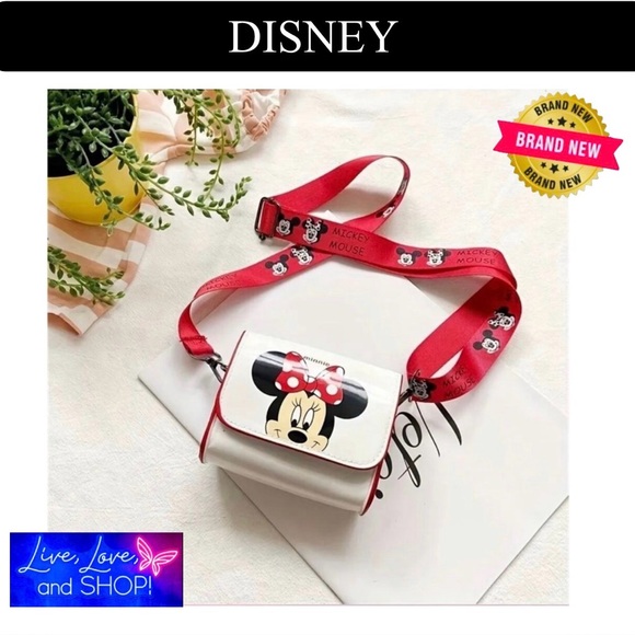 None Handbags - 🦋 KIDS/MINI PURSE: Disney Mini Mouse Black Faux Leather Shoulder Bag, NWOT